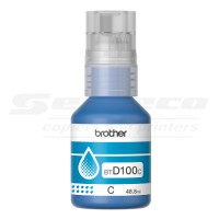 Tinta Original Brother BTD100C Cian